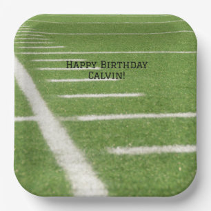 Assiettes En Carton Ado Birthday Yard Lines Green Football Field