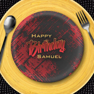 Assiettes En Carton Ado Boy Anniversaire