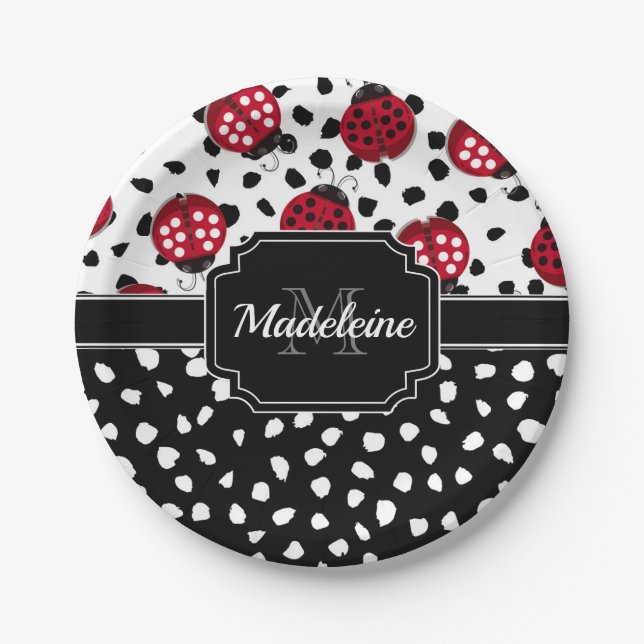 Assiettes En Carton adorable Ladybugs (Devant)