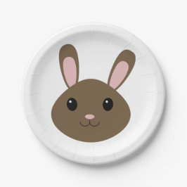 Assiettes En Carton Adorable Lapin Brown
