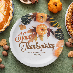 Assiettes En Carton Affaires personnalisées Thanksgiving Beau Dîner d'