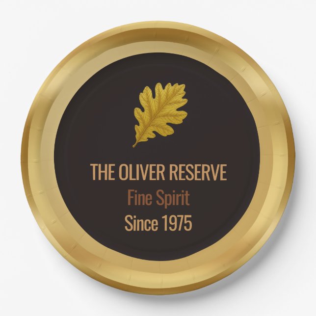 Assiettes En Carton Aged to Perfection Gold Edition Whisky Celebration (Devant)
