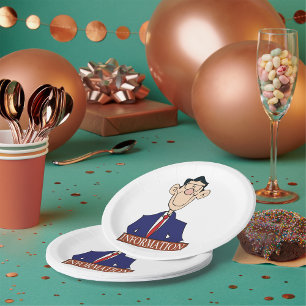 Assiettes En Carton Agent d'information Commis professionnel