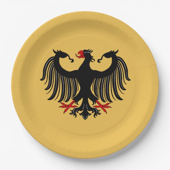 Assiettes En Carton Aigle allemand (Devant)