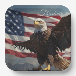 Assiettes En Carton Aigle de la liberté