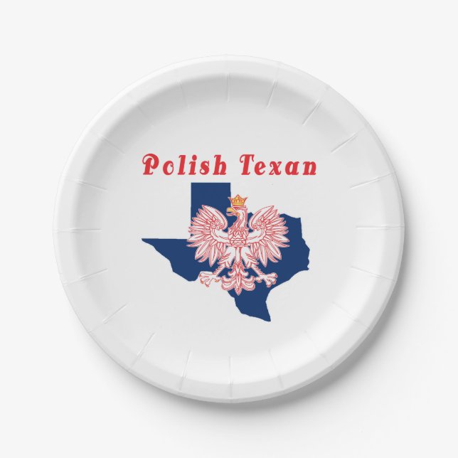 Assiettes En Carton Aigle texan polonais (Devant)
