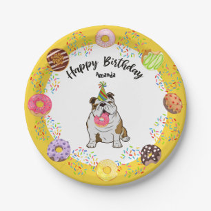 Assiettes En Carton Aiguilles de Bulldog à la plaque de papier d'anni