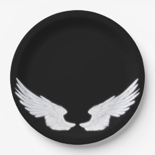 Assiettes En Carton Ailes blanches d'ange de Falln