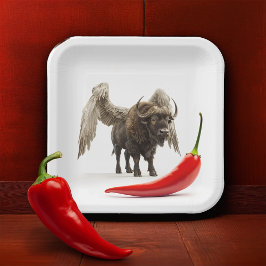 Assiettes En Carton Ailes de buffle avec poivron chili