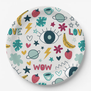 Assiettes En Carton Aimer la jolie conception oculaire