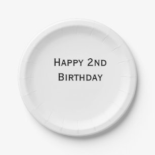 Assiettes En Carton ajout personnalisé de votre texte joyeux anniversa