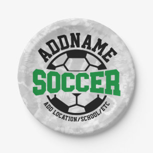 Assiettes En Carton AJOUT PERSONNALISÉ NOM Joueur de football Cravate-