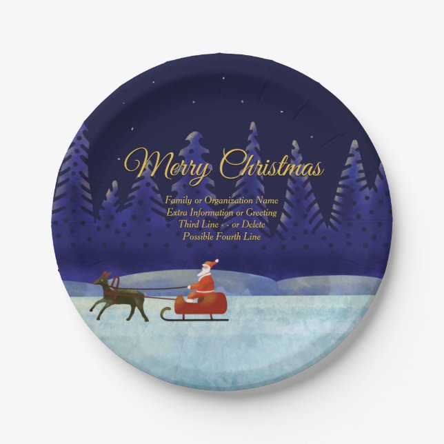 Assiettes En Carton Ajouter Famille / Organisation 20xx Nom Blue Père  (Devant)