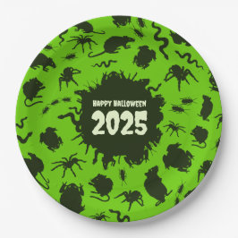 Assiettes En Carton Ajouter L'Année Joyeuse Halloween Crawlies Déplais