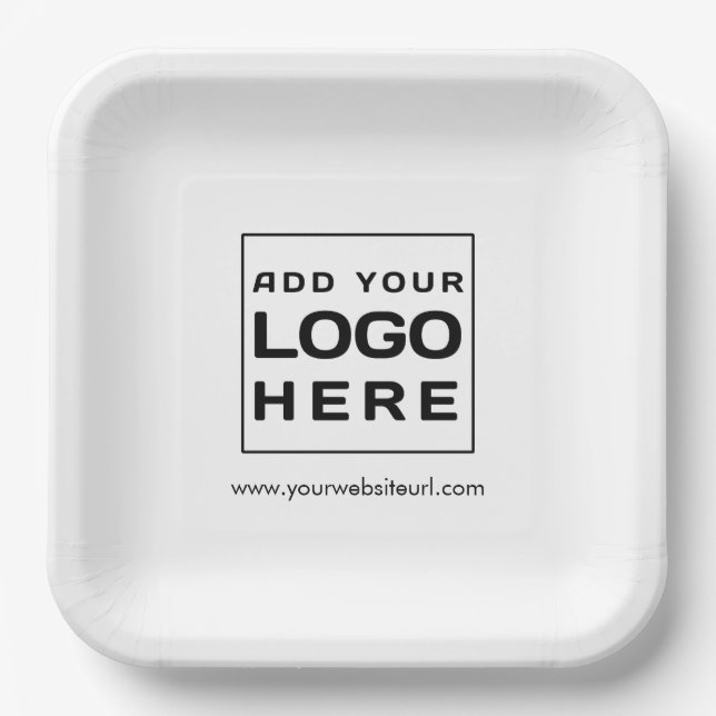 Assiettes En Carton Ajouter Logo Entreprise Site Entreprise Moderne (Recto)