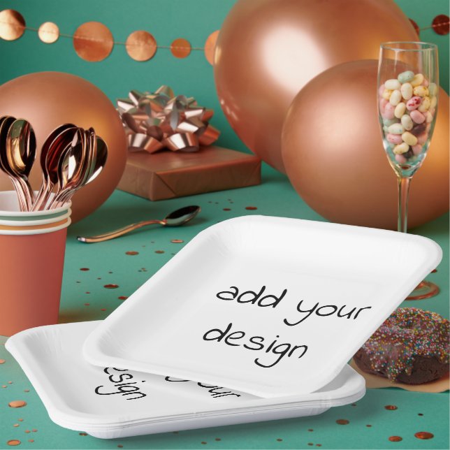 Assiettes En Carton ajouter votre conception (Multi)