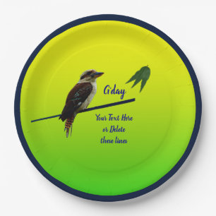 Assiettes En Carton Ajouter Votre Texte, Kookaburra Australia Day Part