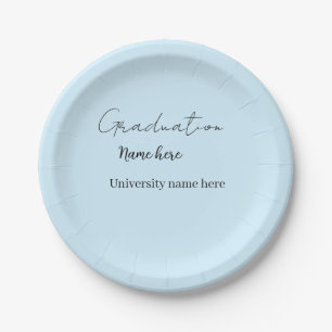 Assiettes En Carton ajoutez votre texte simple diplômé ajoutez le nom 