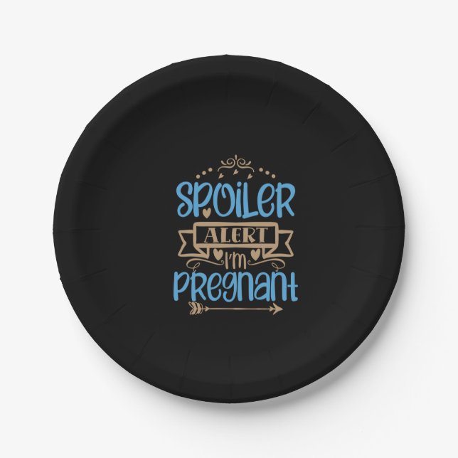 Assiettes En Carton alerte spoiler je suis enceinte (Devant)