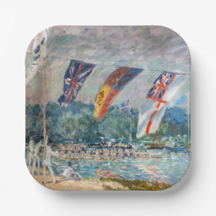Assiettes En Carton Alfred Sisley - Regatta à Molesey