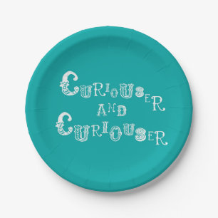 Assiettes En Carton Alice Au Pays Des Merveilles Plaque Papier Curieux