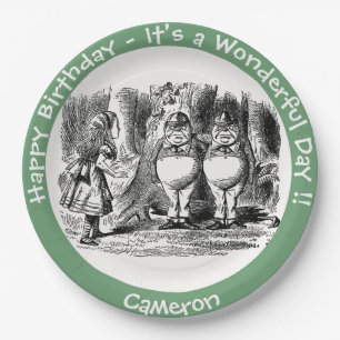 Assiettes En Carton Alice au pays des merveilles Tweedledum & Tweedled