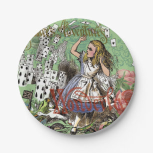 Assiettes En Carton alice cartes d'aventure merveilleux chapeau lapin