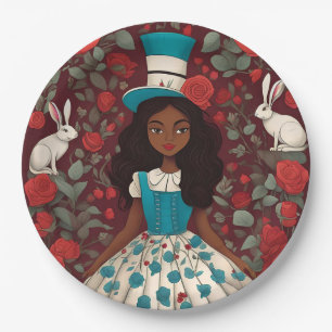 Assiettes En Carton Alice noire au pays des merveilles