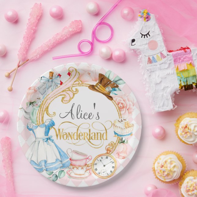 Assiettes En Carton Alice Wonderland fêté de thé de haine (Fête)