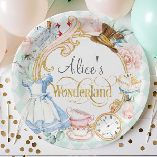 Assiettes En Carton Alice Wonderland fêté de thé de haine fêter annive