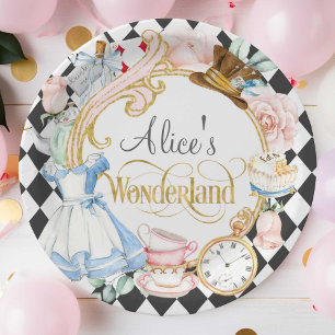 Assiettes En Carton Alice Wonderland fêté de thé de haine fêter annive