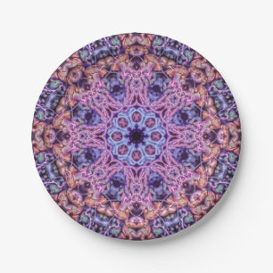 Assiettes En Carton Alien complexe pourpre Kaleidoscopic Mandala