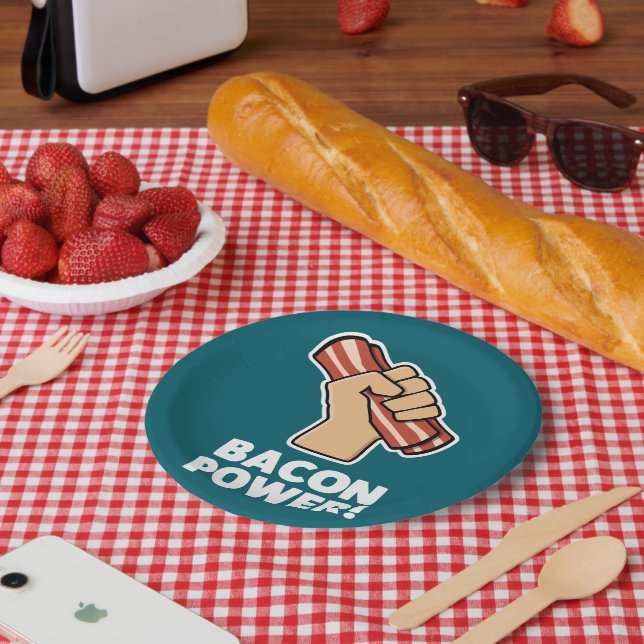 Assiettes En Carton Alimentation Bacon (Pique-nique)