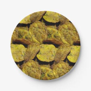 Assiettes En Carton Alimentation indienne Snack Methi Vadi Alimentatio