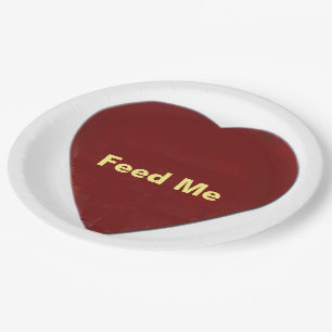 Assiettes En Carton Alimentez-moi des plaques papier personnalisées 9