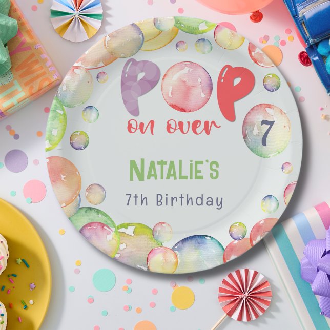 Assiettes En Carton Allez-y ! Boules de savon enfant d'anniversaire (Créateur téléchargé)