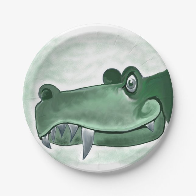 Assiettes En Carton Alligator Plaque de papier (Devant)