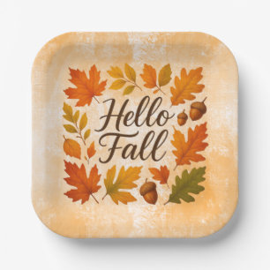 Assiettes En Carton Allo Feuilles et glaces automnales