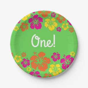 Assiettes En Carton Aloha Cute Hawaiian Kid's Birthday Party