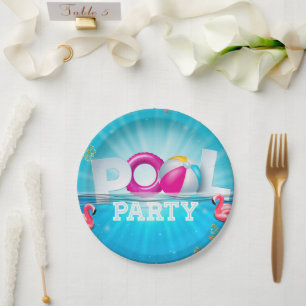 Assiettes En Carton Aloha Pool Party