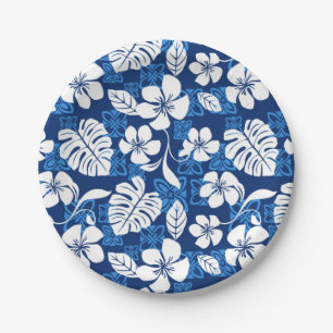 ASSIETTES EN CARTON ALOHA VENDREDI (BLEU)