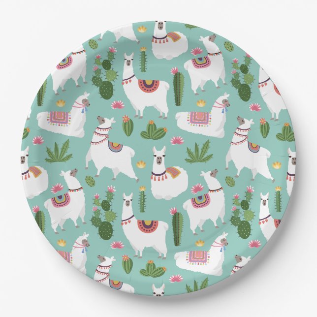 Assiettes En Carton Alpaca/Llama (Devant)