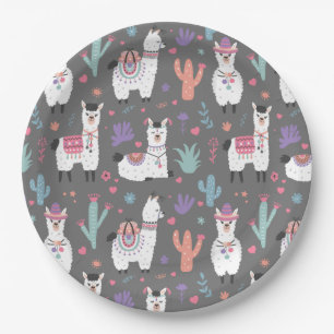 Assiettes En Carton Alpaca/Llama