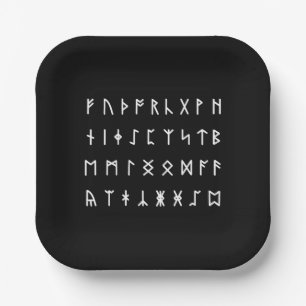 Assiettes En Carton Alphabet Runique [Futhorc]