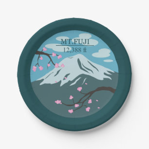 Assiettes En Carton Altitude du Mont Fuji