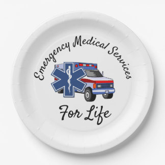 Assiettes En Carton Ambulance EMS pour la vie    