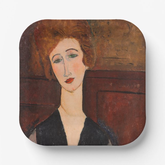 Assiettes En Carton Amedeo Modigliani - Portrait d'une femme (Recto)
