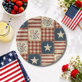 Assiettes En Carton Américain patriotique 4 juillet Memorial Day