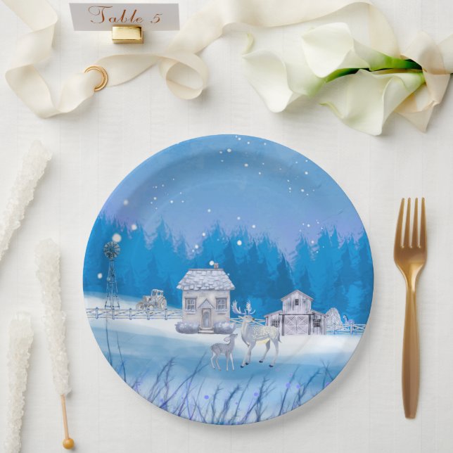 Assiettes En Carton American Farm Signature Paper Plate (Mariage)