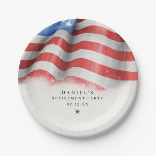 Assiettes En Carton American Flag Classic